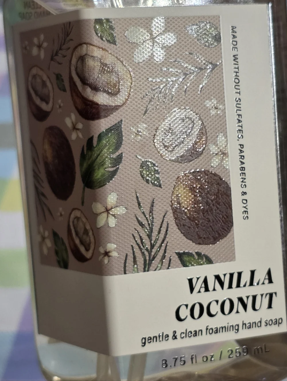 Bath & Body Works Vanilla Coconut Foaming Hand Soap 8oz NEW